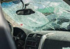 Car accident with shattered windshield, illustrating legal implications, personal injury law, and the importance of understanding your rights and responsibilities after a collision. © Marathon Law Group